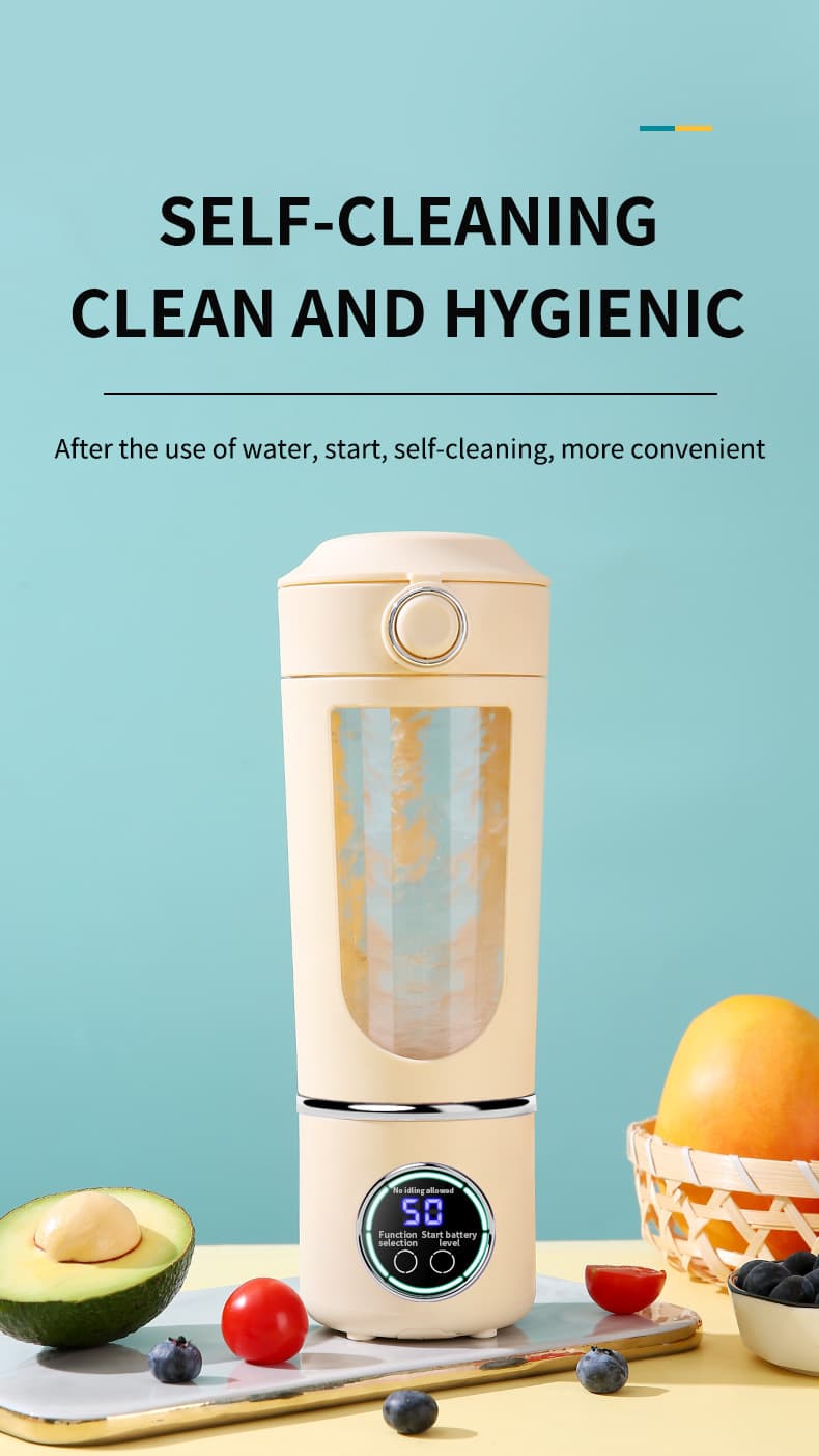12-Blade Portable Juicer Cup with 700ml Capacity & Self-Cleaning