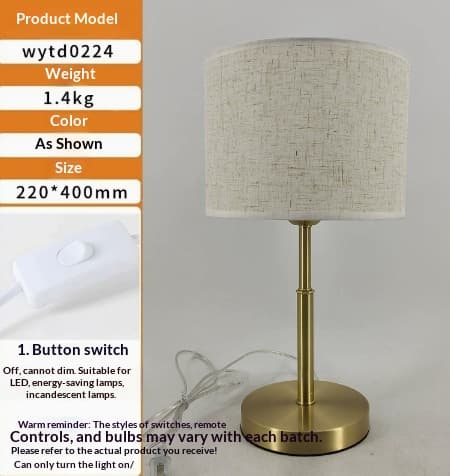 Bedside Light Luxury High-end Night Light Vintage-style Ambient Lamp