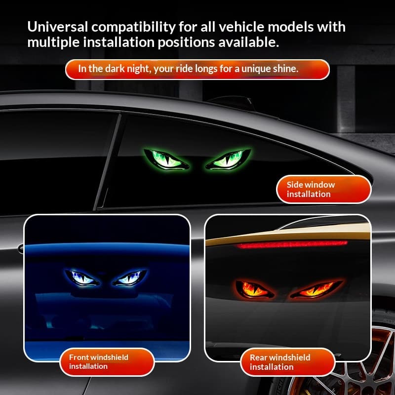 Evil Eye Motion-Sensing Solar-Powered Rear-Window Warning Light