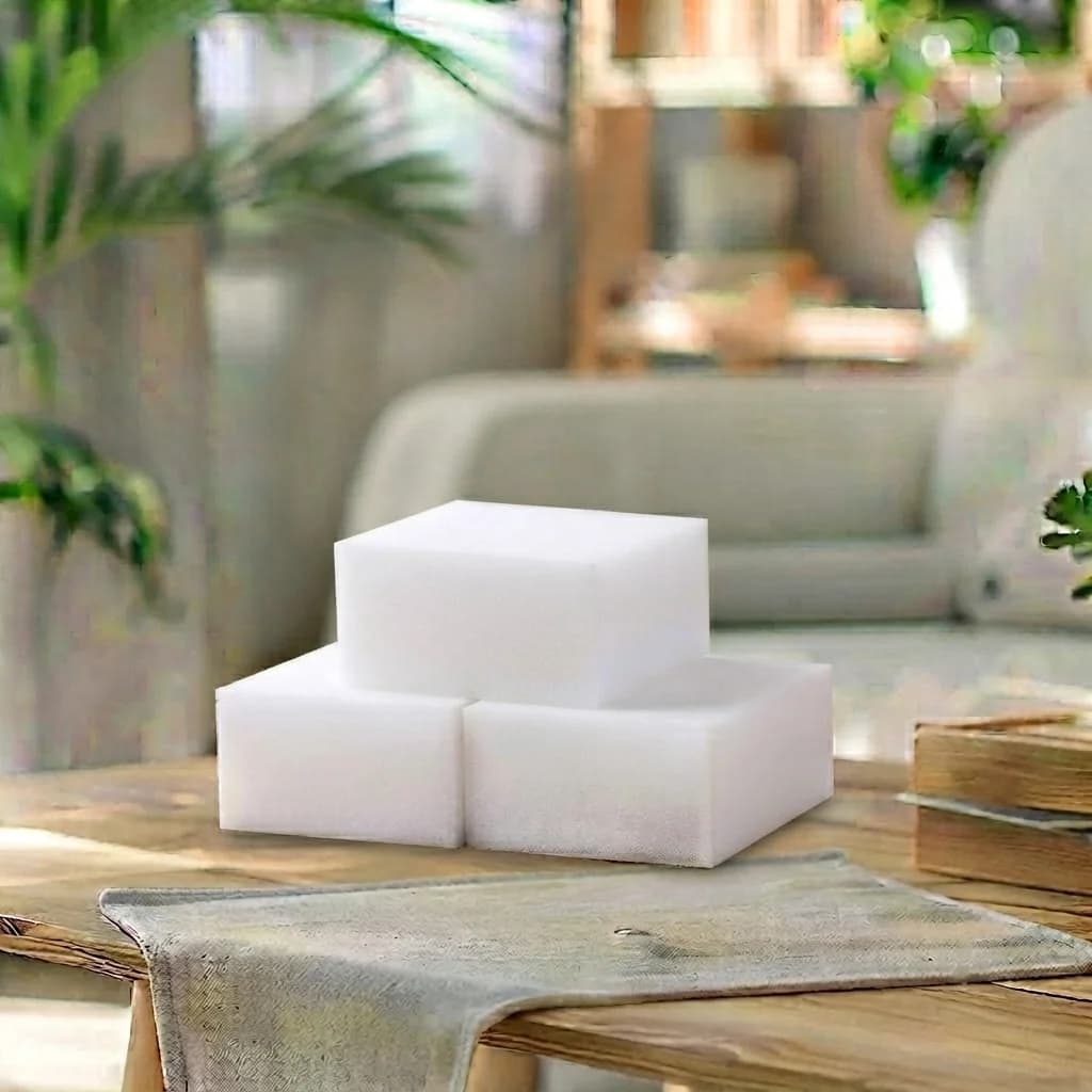 High-Density Sponge Cleaning Pad, White