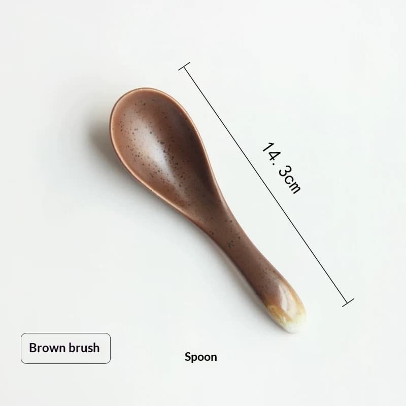Brown Ceramic Spoon