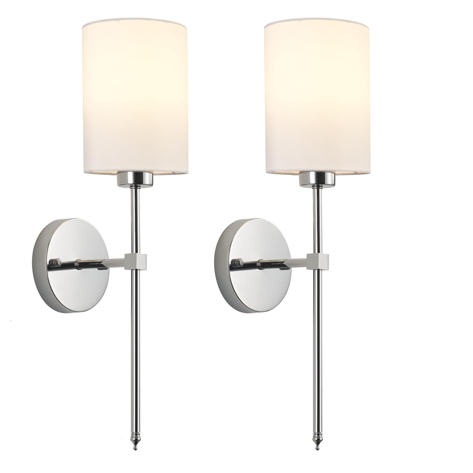 Wireless RGB Wall Light with Cylindrical Fabric Shade