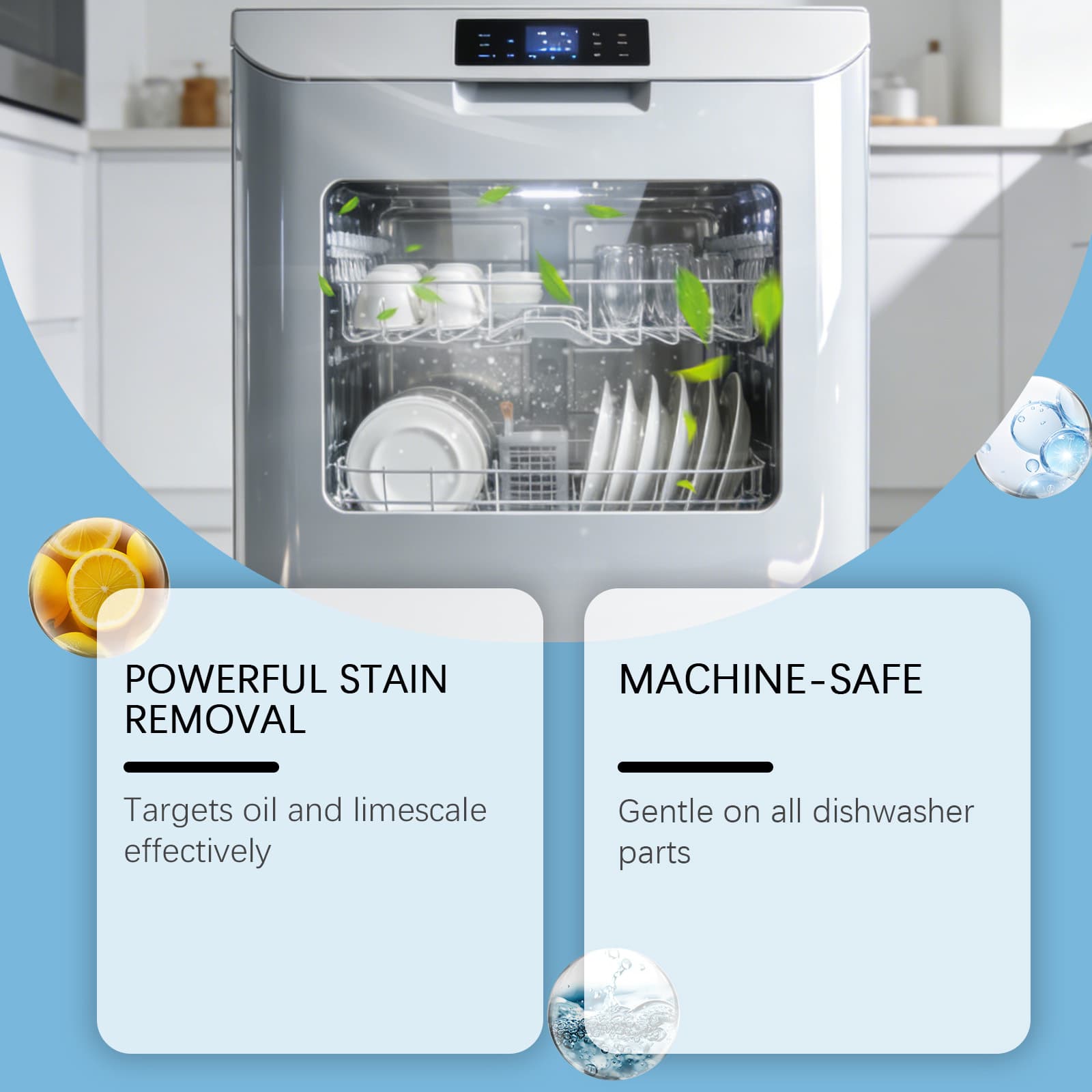 Dishwasher Cleaning Tablets – Gentle Deep Clean, Eliminates Odors