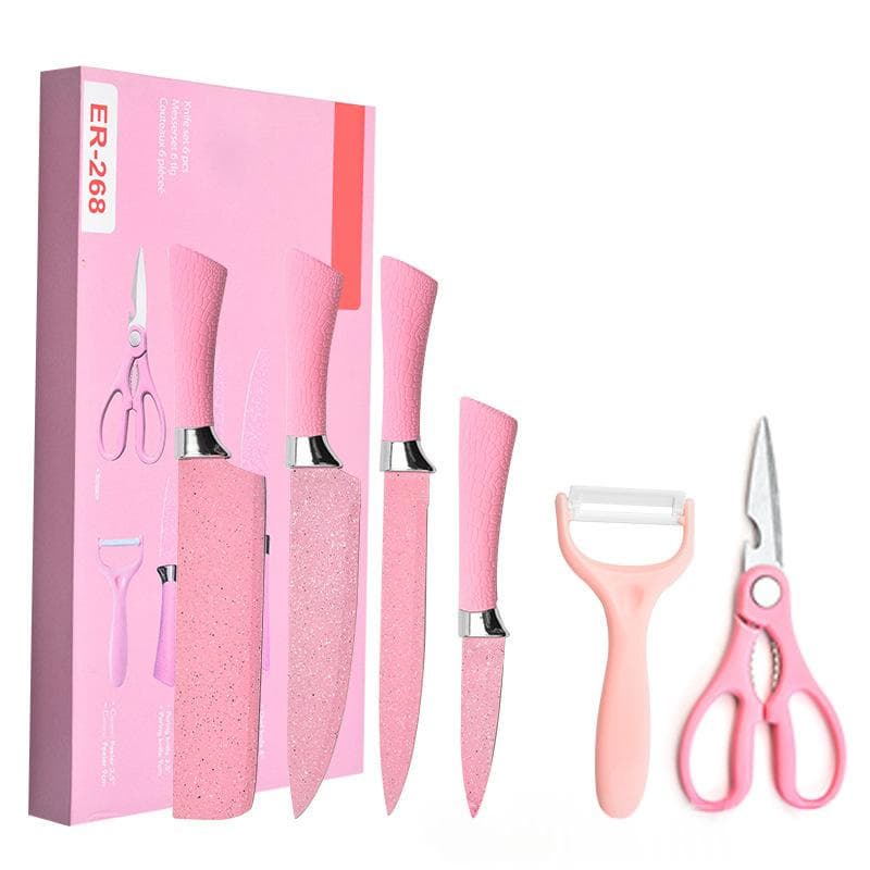 Maifanite Horseshoe-handle Six-piece Knife Set, Stainless Steel Knives