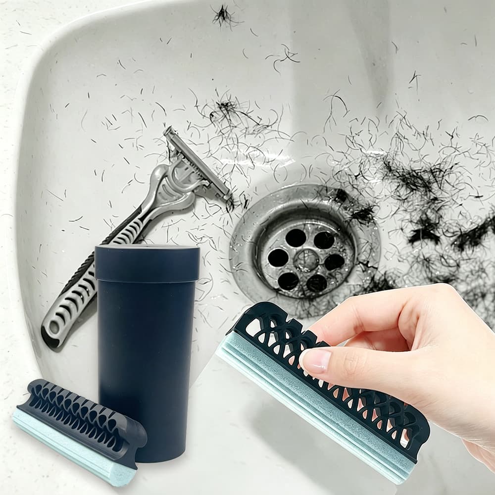 Efficient Sink Beard Cleaning Brush Sponge For Men's Grooming Effortless Hair Cleanup In Seconds Keep Bathroom Counter Clean